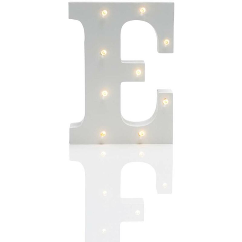 Alphabet 'e' Marquee Battery Light Up Circus Letter, Warm White LEDs, 16cm