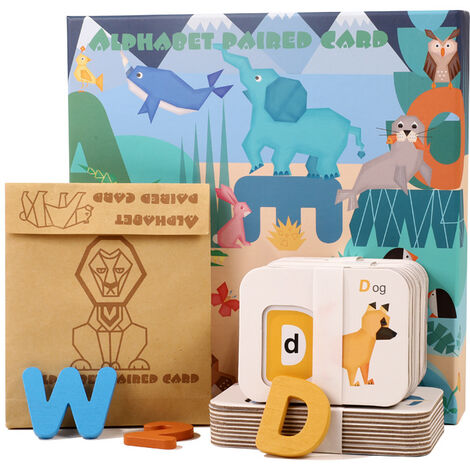 Alphabet et NuméRo de Cartes Flash en Bois Puzzle Peg Board Set éDucatifs PréScolaires pour les Tout-Petits