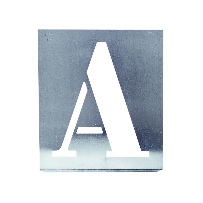 Wilmart - Alphabet à pocher écriture capitale en aluminium hauteur 100 mm