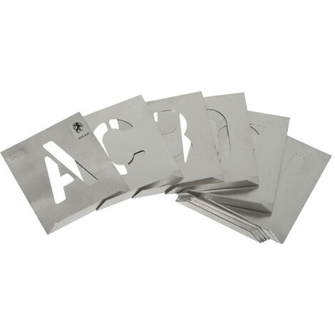 Alphabet pour étiquetage 80 mm aluminium - talla