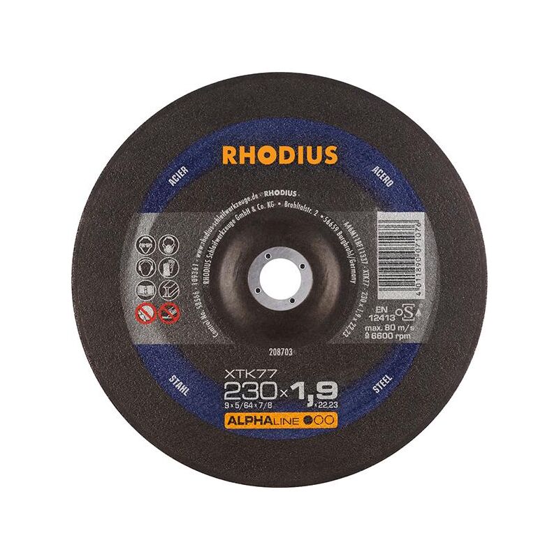 Rhodius - XTK77, 25 Stück, 230 x 1,9 mm, Trennscheibe