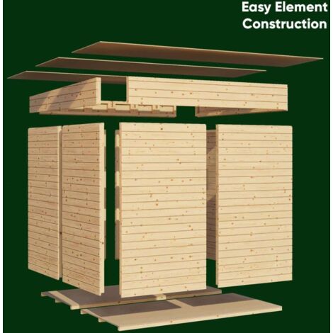 Alpholz Gerätehaus Alster Gerätehaus aus Holz, Geräteschrank mit 19 mm Wandstärke, Gartenhaus mit Montagematerial