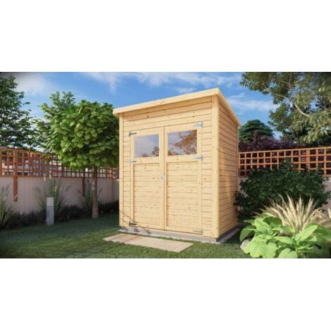 Alpholz Gerätehaus Mollie Gerätehaus aus Holz, Geräteschrank mit 14 mm Wandstärke, Gartenhaus mit Montagematerial