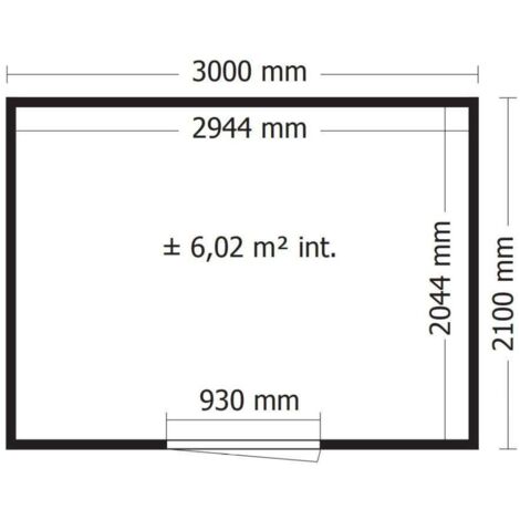 Alpholz Gerätehaus QB (optional mit Schleppdach Gartenhaus aus Holz in Grün, Holzhaus mit 28 mm Wandstärke, Blockbohlenhaus mit Montagematerial