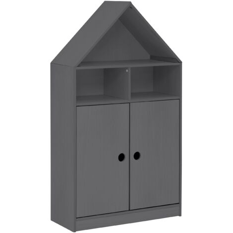Alpi-Armoire 2 Portes avec toit Gris