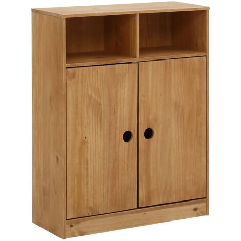 Alpi-Armoire 2 portes en bois massif teinté
