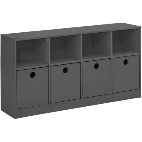 Alpi-Bibliothèque 4 Tiroirs Gris