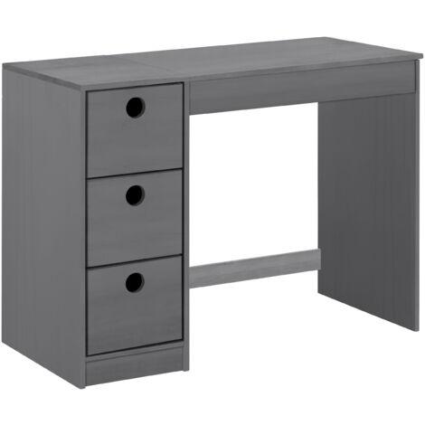 Alpi-Bureau avec 3 tiroirs en gris