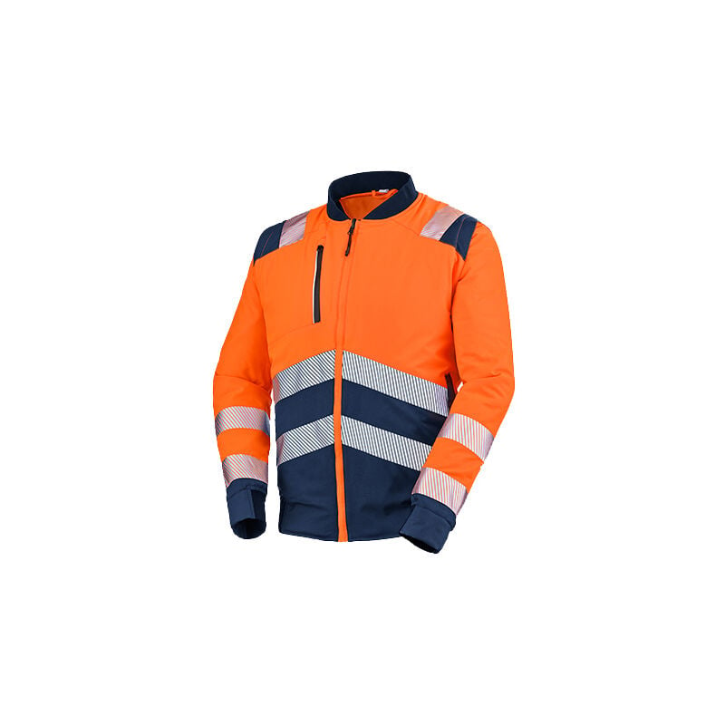 Alpilles varsity jacket fluo orange / navy l - fluo orange / navy