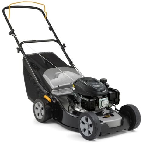 MARCA ALPINA AL4 41 S - Tondeuse à gazon poussée avec moteur STIGA 125cc, largeur de coupe 41 cm, bac à herbe 60L, plateau de coupe en acier