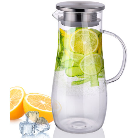 Alpina - Carafe en verre borosilicate avec anse 1,4 l