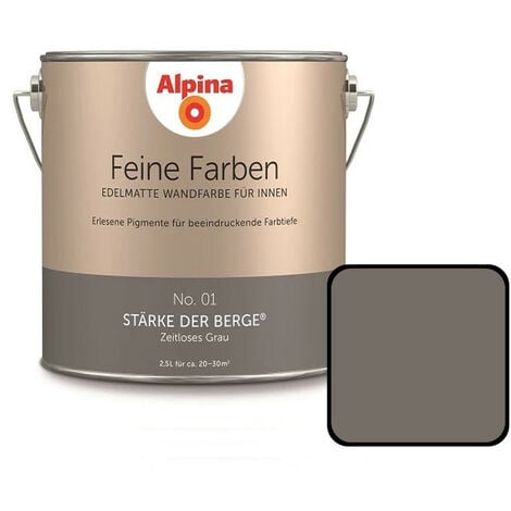 Premium-Wandfarbe. Grau, dunkelgrau: Alpina Feine Farben STÄRKE