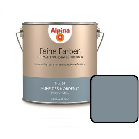 Alpina Feine Farbe No 14 2,5 l Stilles Graublau Ruhe des Nordens