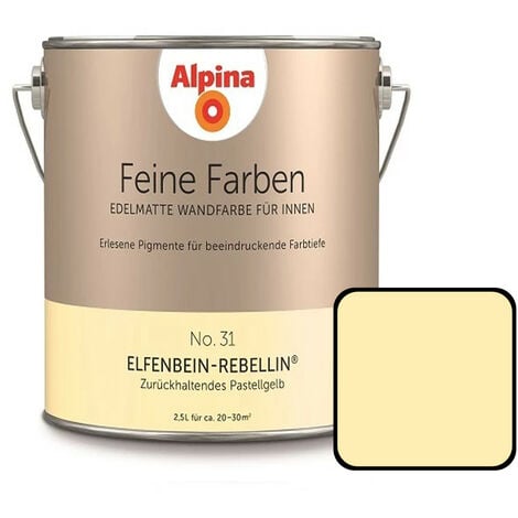 Alpina Feine Farbe No 31 2,5 l Zurückhaltendes Pastellgelb Elfenbein Rebellin