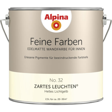 Alpina Feine Farbe No 32 2,5 l Helles Lichtgelb Zartes Leuchten