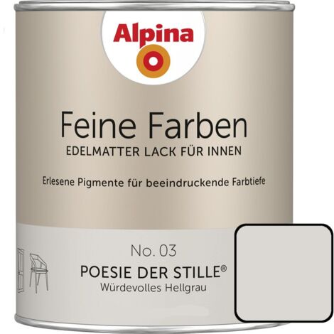 Alpina Feine Farben Lack No. 03 Poesie der Stille  hellgrau edelmatt 750 ml Buntlacke