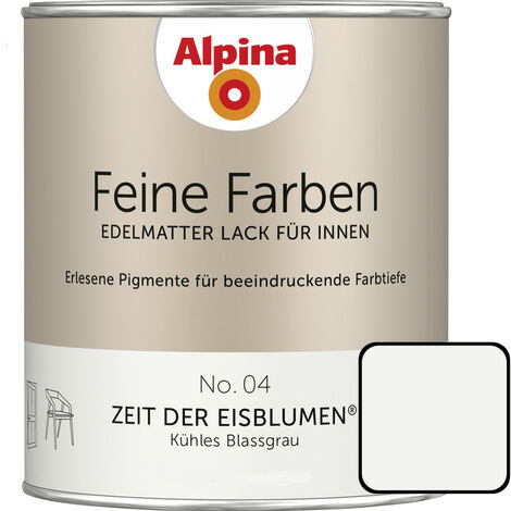 Alpina Feine Farben Lack No. 04 Zeit der Eisblumen 750ml Kühles Blassgrau, edelmatt Buntlacke