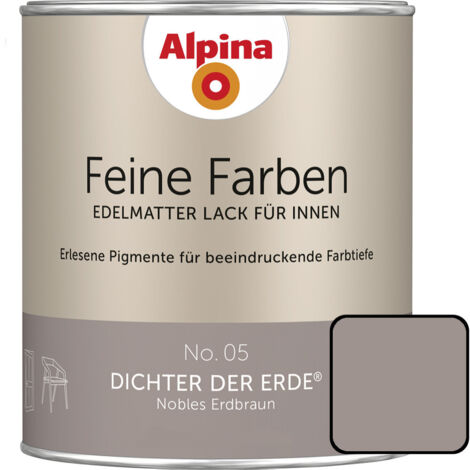 Alpina Feine Farben Lack No. 05 Dichter der Erde  erdbraun edelmatt 750 ml Buntlacke