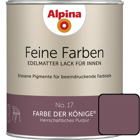 Alpina Feine Farben Lack No. 17 Farbe der Könige 750ml Herrschaftliches Purpur, edelmatt Buntlacke