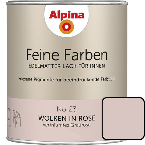 Alpina Feine Farben Lack No. 23 Wolken in Rosé 750ml Verträumtes Graurosé, edelmatt Buntlacke
