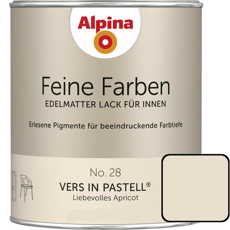 Alpina Feine Farben Lack No. 28 Vers in Pastell 750ml Liebevolles Apricot, edelmatt Buntlacke