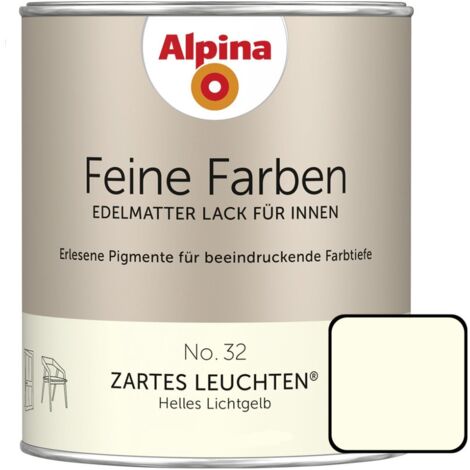 Alpina Feine Farben Lack No. 32 Zartes Leuchten  lichtgelb edelmatt 750 ml Buntlacke