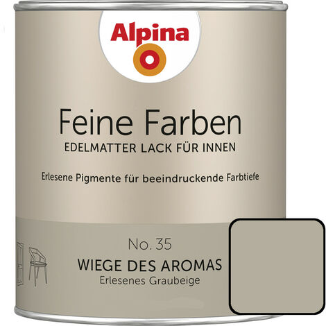 Alpina Feine Farben Lack No. 35 Wiege des Aromas 750ml Erlesenes Graubeige, edelmatt Buntlacke