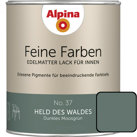 Alpina Feine Farben Lack No. 37 Held des Waldes 750ml Dunkles Moosgrün, edelmatt Buntlacke