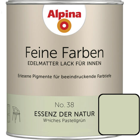 Alpina Feine Farben Lack No. 38 Essenz der Natur 750ml Weiches Pastellgrün, edelmatt Buntlacke