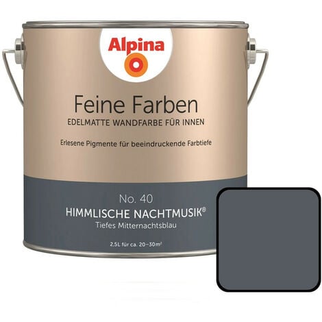 Alpina Feine Farben No. 40 Himmlische Nachtmusik 2,5 L tiefes mitternachtsblau edelmatt Wandfarbe