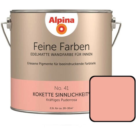 Alpina Feine Farben No. 41 Kokette Sinnlichkeit 2,5 L kräftiges puderrosa edelmatt Farbe