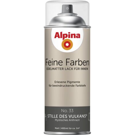 Alpina Feine Farben Sprühlack No. 33 Stille des Vulkans  anthrazit edelmatt 400 ml Sprühlacke