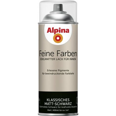 Alpina Feine Farben Sprühlack Schwarz Matt 400 ml Sprühlacke