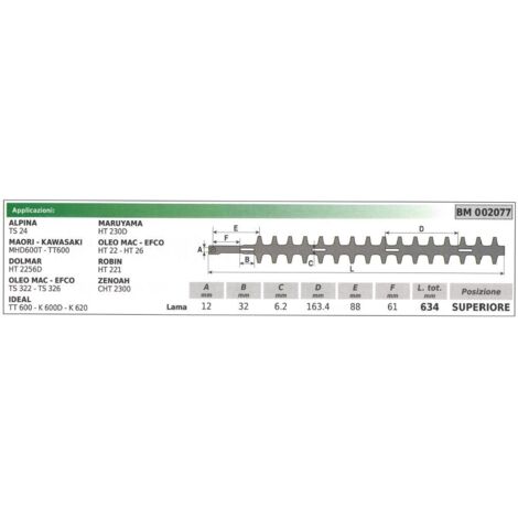 ALPINA lame supérieure ts 24 taille-haie 002077