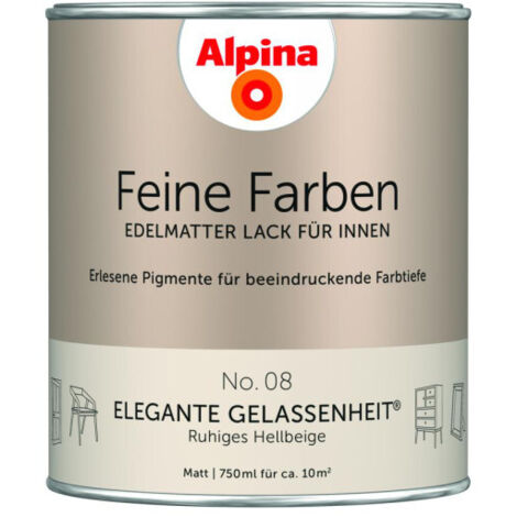 Alpina Peinture fine Laque color&233e S&233r&233nit&233 &233l&233gante ma. 750ml
