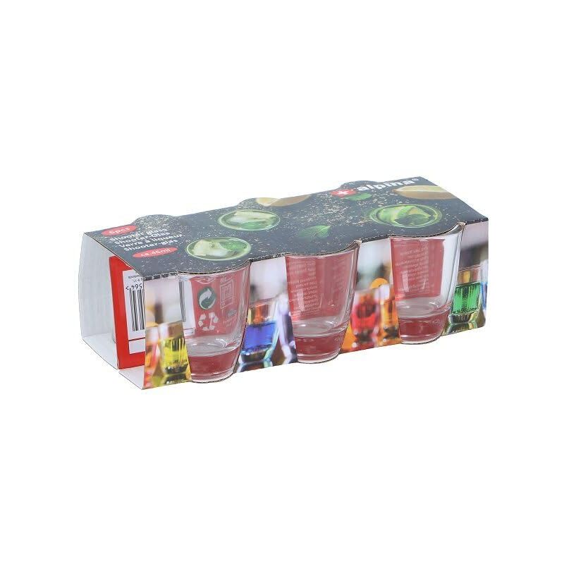 Image of Alpina - Set di Bicchieri Shot 6 Pezzi - Bicchierini Liquore da 45 ml - Bicchierini Lavabili in Lavastoviglie - Perfetti per gli Shot e i Giochi di cod013