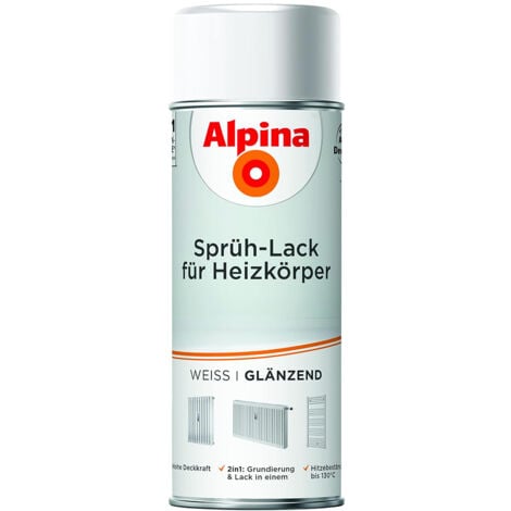 Alpina Sprühlack für Heizkörper 400 ml weiss glänzend Heizkörperlack