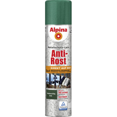 Alpina Sprühmetallschutz-Lack Hammerschlag 400 ml grün Sprühlack Schutzlack
