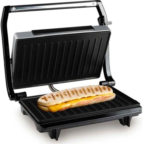 Alpina Switzerland 871125218207 électrique Grill à contact revêtement anti-adhésif, rabattable noir