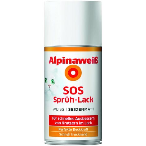 ALPINA weiß SOS Sprühlack, seidenmatt, 150ml