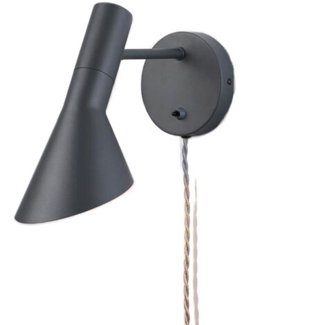 ALPINALUZ  Aplique de Pared con Cable y Enchufe "OSLO" E27