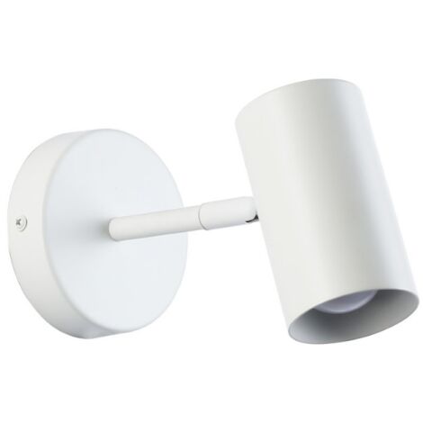 ALPINALUZ Aplique Lámpara de Pared Aluminio Blanco Foco Orientable E27 para Dormitorio, Sala de Estudio,Mesita de Noche