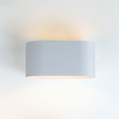 ALPINALUZ Apliques de Pared Interior de Aluminio Blanco con Iluminación Arriba y Abajo"BAYONA"-Casquillo G9 (Bombilla no incluida)