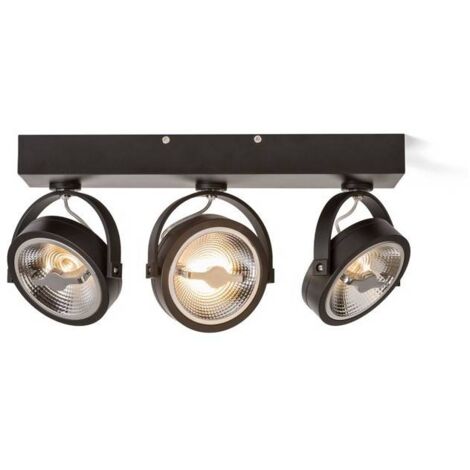 ALPINALUZ Foco LED triple de superficie para bombilla AR111 GU10