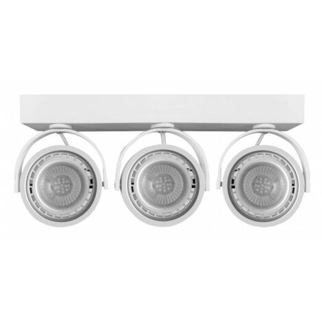 ALPINALUZ Foco LED triple de superficie para bombilla AR111 GU10