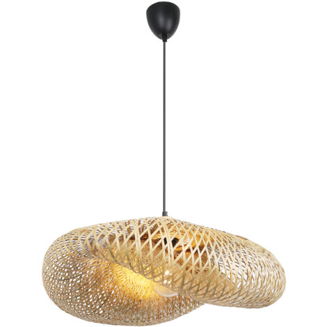 ALPINALUZ  Lámpara Colgante Mimbre "IBIZA" ø 590 x 450 mm