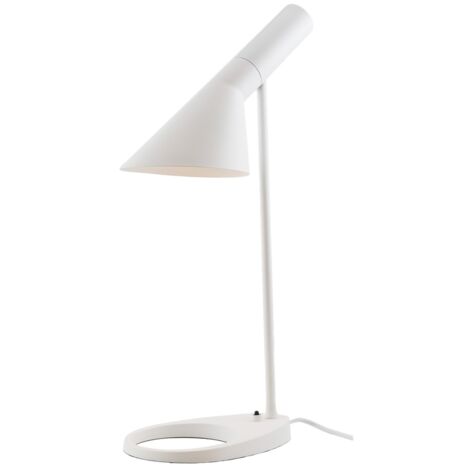 ALPINALUZ Lámpara de Mesa Aluminio para Escritorio, Mesa de noche, Mesa de Trabajo E27 Blanco