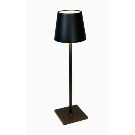 ALPINALUZ Lámpara de Mesa Negro Portátil LED CCT IP44 "TEKA" 1,5W Táctil  Intensidad Regulable