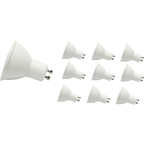 ALPINALUZ Pack de 10 Bombillas LED GU10 7W 120º SMD2835 665lm 220V No Flicker/Parpadeo 6000K