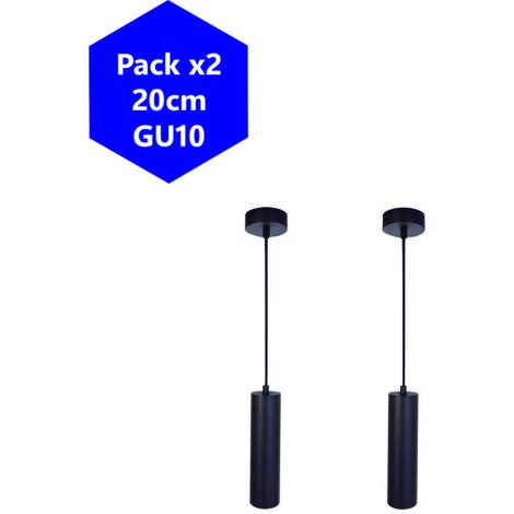 ALPINALUZ Pack de 2 Lámparas Colgantes "LAON"-GU10 20CM